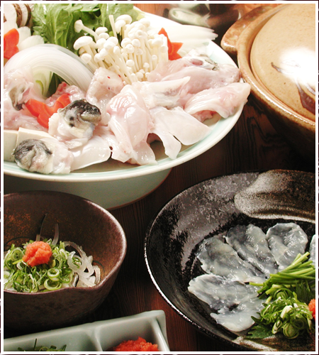 最高級のとらふぐの料理を